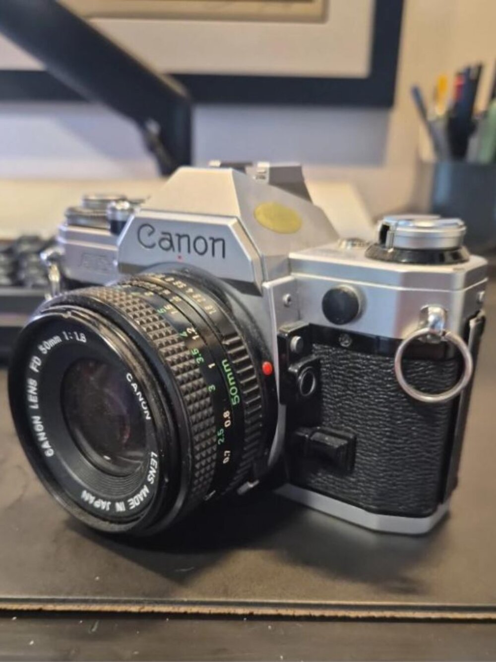 Canon AE-1 35mm SLR Film Camera - Black w/ FD 50mm Lens, Great Shape